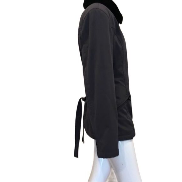 Gallery Gray Jacket with black faux fur collar Sz.M - Picture 4 of 5